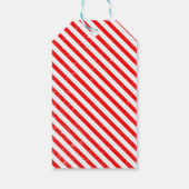 Red Stripe Kerstman Kerstcadeautag Cadeaulabel (Achterkant)