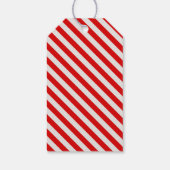 "Red Stripe met foto Vrolijk Kerstfeest en naam Cadeaulabel (Achterkant)