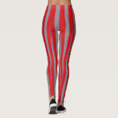 Red Stripe Motif Yoga Gym Exercice Leggings (Dos)