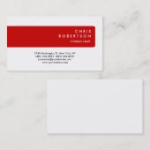 Red Stripe White Background Charming Visitekaartje (Voorkant / Achterkant)