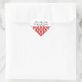 Red Striped Hearts sparen de Stickers van de Datum (Tas)