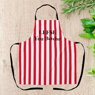 Red Striped Lefse All-Over Print Schort