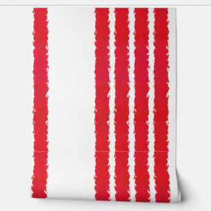 Red Striped Patroon Behang