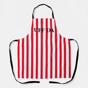 Red Striped Uff Da All-Over Print Schort