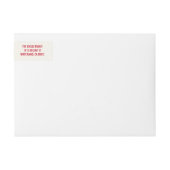 Red Stripes Aimer Paix Joie Étiquette de adresse d (Devant)