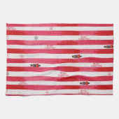 Red Stripes Casse-noisette Serviette de cuisine de (Horizontal)