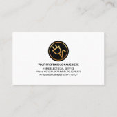 Red Stripes Electrice Bulb bedrading Visitekaartje (Achterkant)