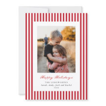 Red Stripes Happy Holidays Flat Photo
