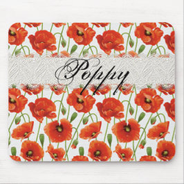 Red Summer Poppy Muismat