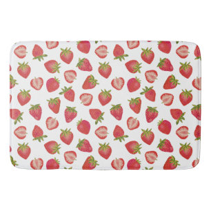 Red Summer Strawberry Pattern Badmat