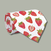 Red Summer Strawberry Pattern Stropdas