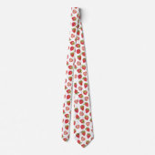 Red Summer Strawberry Pattern Stropdas (Achterkant)