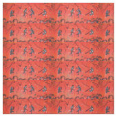 Red Sun Dancers Aboriginal Fabric Stof (Swatch)