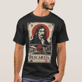 Red Sun Descartes | Filosofisch portret T-shirt
