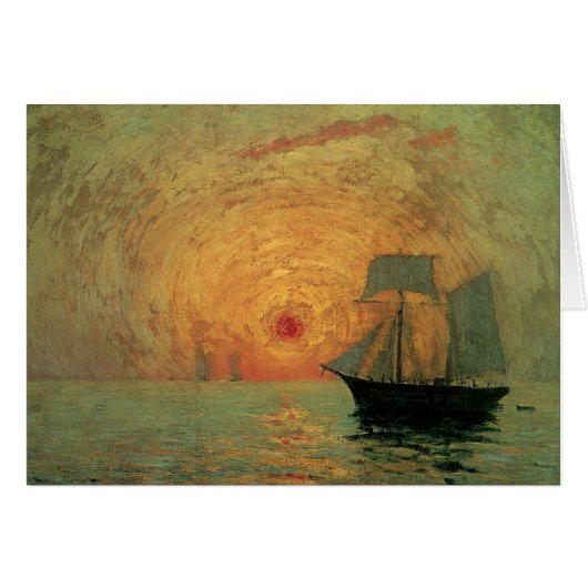 Red Sun door Maxime Maufra, impressionisme (Voorkant Horizontaal)