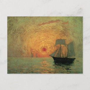 Red Sun door Maxime Maufra, impressionisme Briefkaart