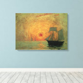 Red Sun door Maxime Maufra, impressionisme Canvas Afdruk (Insitu (Houten vloer))