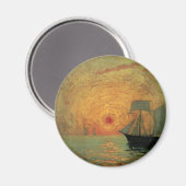 Red Sun door Maxime Maufra, impressionisme Magneet (Voorkant / Achterkant)