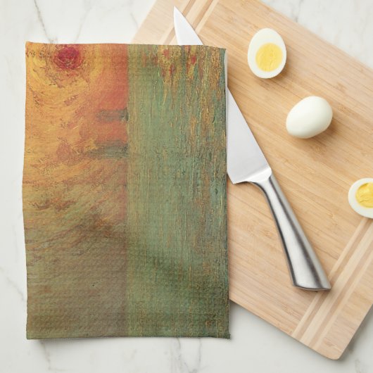 Red Sun door Maxime Maufra,  impressionisme Theedoek (Quarter Fold)