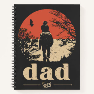 Red Sun Father Son silhouettenportret Notitieboek