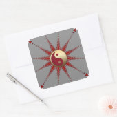 Red Sun Golden Yin Yang Sticker (Envelop)