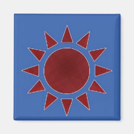 Red Sun Magnet Magneet (Voorkant)