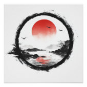 Red Sun Mountain Art - Zen Balance Perfect Poster (Voorkant)