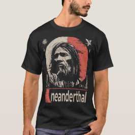 Red Sun Neanderthal | Oude voorouderkunst T-shirt
