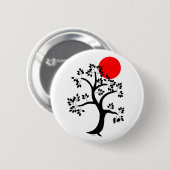 Red Sun Tree Button (Voorkant /achterkant)