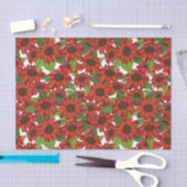 Red Sunflower Patroon Tissuepapier (Craft)