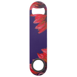 Red Sunflower Sideview Blue Paarse Bottle Open Speed Flessenopener