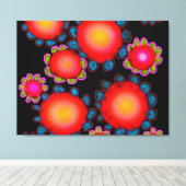 Red Sunflowers  Canvas Afdruk (Insitu (Houten vloer))