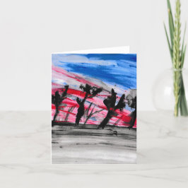 Red Sunset Bedankkaart