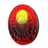 Red Sunset Dartbord (Voorkant Rechts)