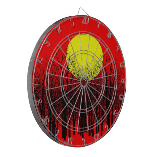 Red Sunset Dartbord (Voorkant Links)