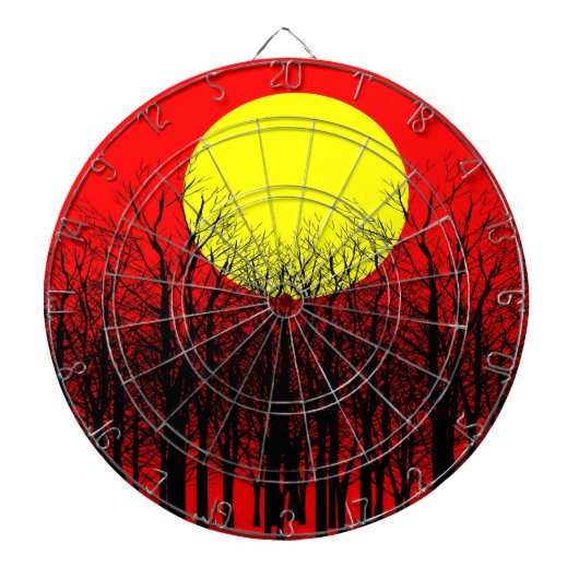 Red Sunset Dartbord (Voorkant)