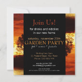 Red Sunset House Garden Party Invitation (Dos)