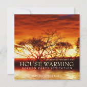 Red Sunset House Garden Party - Uitnodiging (Voorkant)