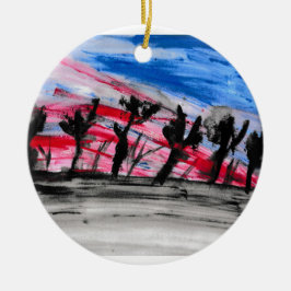 Red Sunset Keramisch Ornament