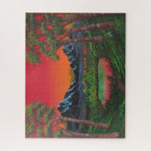 Red Sunset Mountain Lake Legpuzzel (Verticaal)