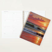 Red Sunset Ocean Seascape Schilderij Kunstwerk Planner (Display)