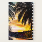 Red Sunset Palm Trees Beach Planner (Achterkant)