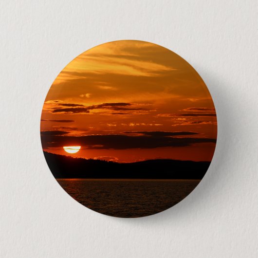 Red Sunset Ronde Button 5,7 Cm (Voorkant)