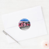 Red Sunset Ronde Sticker (Envelop)