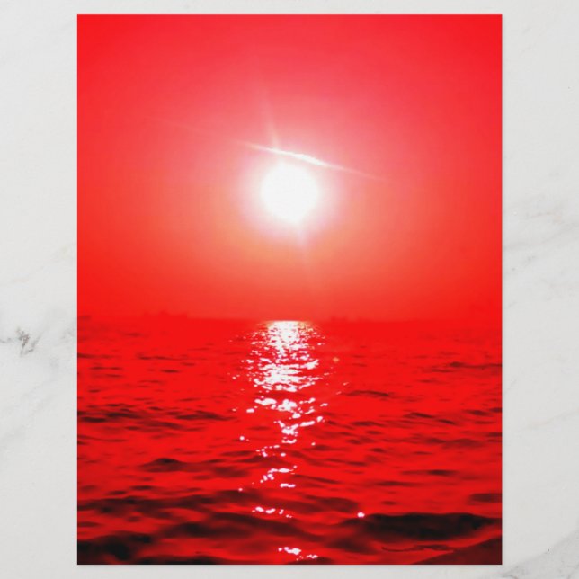 Red Sunset Seascape (Voorkant)