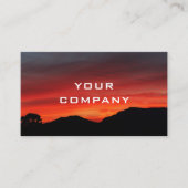 Red Sunset Sky Carte de visite avec vos informatio (Devant)