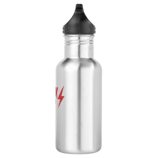 Red Super Dad Lightning Bolt Rock'n Roll Script Waterfles (Rechts)