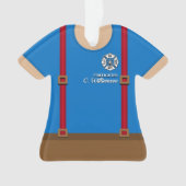 Red Suspenders - Aangepaste brandweerman Ornament (voorkant)