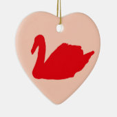 Red Swan-sieroog Keramisch Ornament (Rechts)