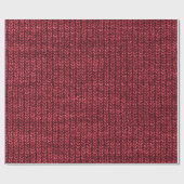 Red Sweater Knit Texture Cadeaupapier (Vlak)